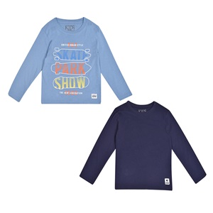 Kids garment – Set Blouzes Paidikes Cheimerines Vamvakeres Ble Monochromi Siel Me Typoma Skate 2 Tmch.